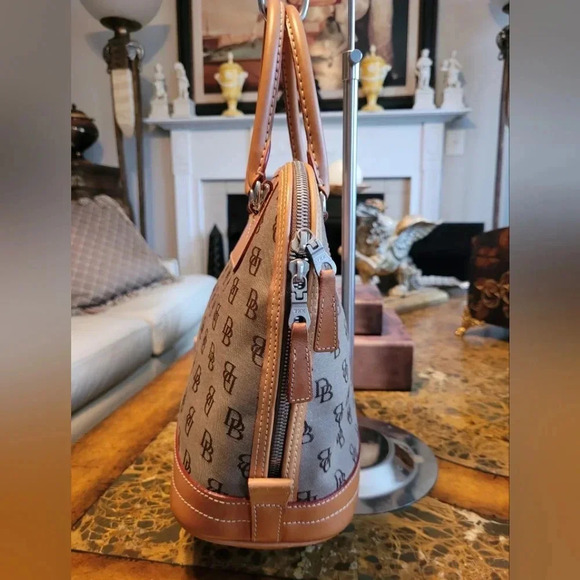 Dooney & Bourke Tan and Brown Satchel Bag - Picture 4 of 12